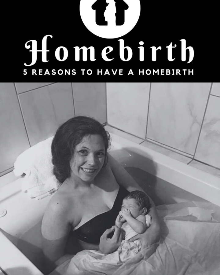 black and white photo of woman in bath tub holding newborn baby in arms.